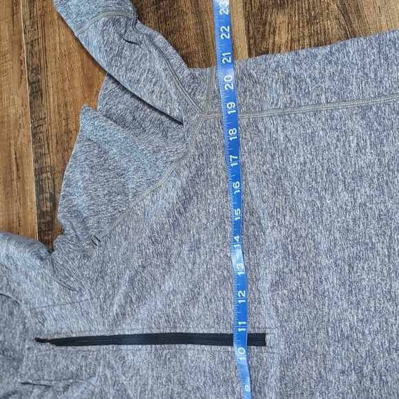 Lululemon Surge Warm 1/2 Zip Pullover Hoodie Size Large In Heathered Gray & Blue - Picture 9 of 10